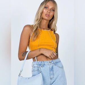 Princess Polly Yellow Crop Top